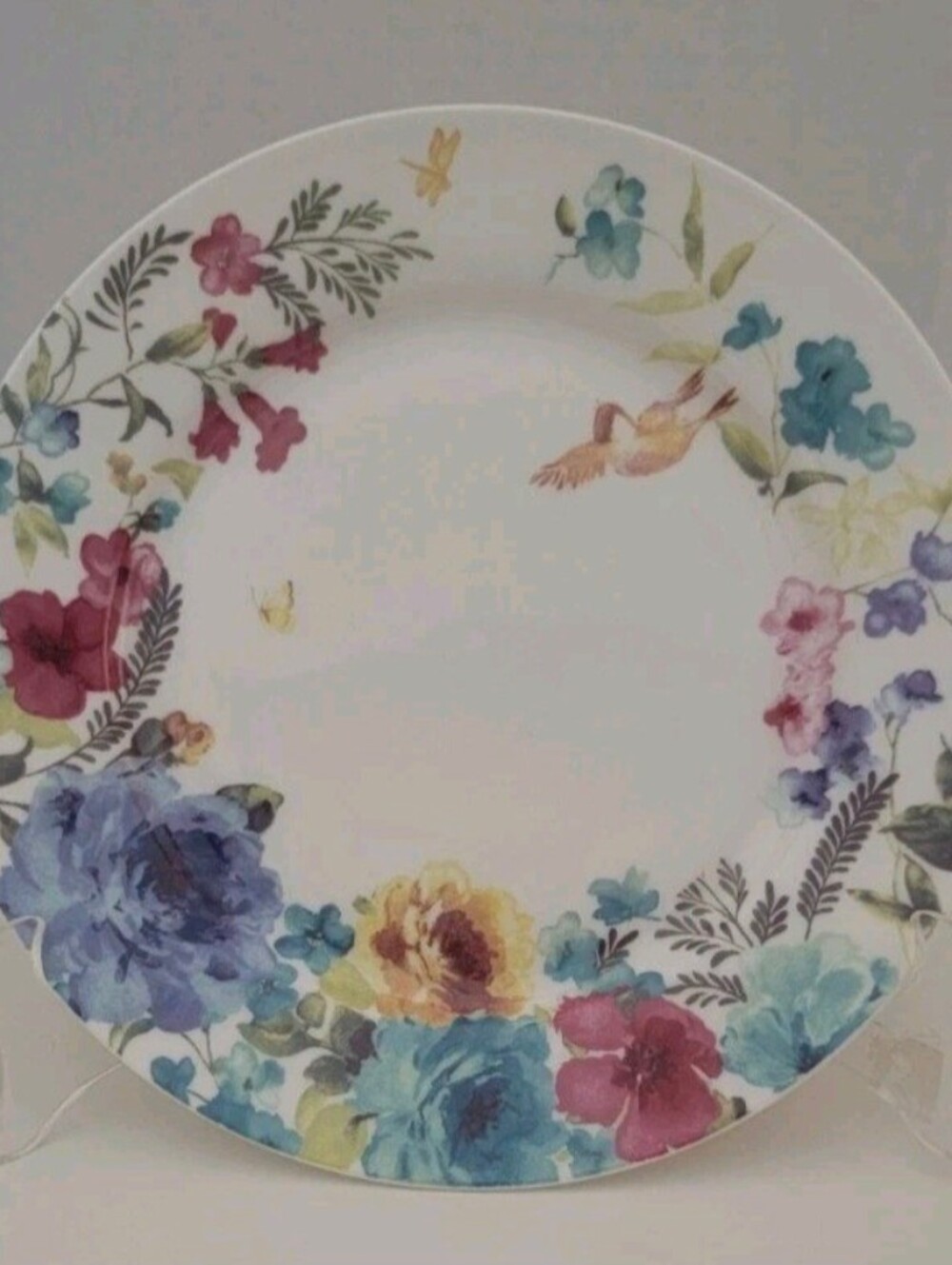 Grace's Teaware Spring Florals & Birds Fine Porcelain 8" Dessert/ Salad Plate